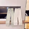 Mm24 Spring Small Form Design Heavy Industry Flipped Water Diamond Letter Embroidery Washed Old Jeans