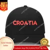 Kogelcaps Kroatië vlag borduurwerk hoed heren dames sport honkbal ademende mesh zomer zon vizier hoofddeksel op maat gemaakte logo