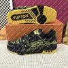 Explosão New Men's Women's 1ACEJX Sneaker tênis preto tênis de couro estampado tênis iteração arrojada