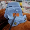 Spring Dog Suit Outfits Denim Coat Clothes with D Leash Ring for Small Medium Dogs Pet Color Jean small Costume 240411