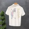 Men's Polos Mens T-shirt Graphic Male With Collar Tee Watercolor Polo Shirts Heather Tops Stylish Xl Aesthetic Clothing 2024 Fashion