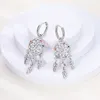 Stud Earrings Real 925 Sterling Silver Dream Catcher For Women Exquisite Colored Zircon Carp Fashion Birthday Jewelry