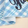 Dog Apparel Bandana macia com lenço de triângulo de malha xadrez para filhote de cachorro pequeno para os pais de cães médios para cães