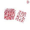 Shoppingväskor 10st organza röd kärlek hjärta bröllop fest godis dragkammare jul valentiner dag smycken display påsar