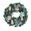 装飾的な花の装飾のための装飾ポーチのクリスマスツリー光る花輪の輝く弦楽