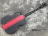 Cables Custom Sg Electric Guitar, Black Background, Red Stripe Body, Black Hardwareguitar