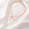 Chain Butterfly Multi coureered Love Smallgungun Pendant Collier Instagram Nouveau produit Niche Niche Femme