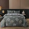 Sängkläder set botaniska blad täcke täcker bondgård tropisk växtmönster tryck trångt uppsättning hawaiian palm