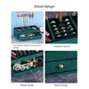 Bolsas de jóias 2 camadas rack de madeira esmeralda anel de base de armazenamento de armazenamento com gaveta Caixa 1 PCS