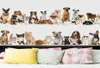 Retail 6090cm Cartoon Animal DÉCOR HOME Stickers muraux chat Chien de chien Sticker Sticker Bandrow Décoration étanche Stic2176713