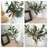 Fleurs décoratives 4 PCS Décor de maison Fausse verdure olive tiges artificielles arbre accessoire de branches en plastique