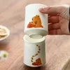 Kubki ceramiczne filiżanki kawy ustawione z ręcznie malowaną kubek herbaty Capybara dla kochanków