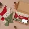 Taquestres Diy Macrame Kit de Árvore de Natal de Algodão Madeira Cordeira Boho Xmas Pacote de Material Pacote Presente Presente