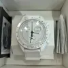 Biały czarny księżyc designerski misja na księżyc Watch Women Air King Plastics Ruch obserwuje luksusową ceramiczną planetę Montre Limited Edition Master Watches Men