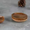 Talerze 4 szt. Drewniane miski zanurzające Mini Mini przyprawy Sos Kubry na sztuce małe sushi okrągły talerz w kształcie