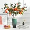 Декоративные цветы 7 Имитационные оранжевые украшения пена фруктовых мебели с листьями