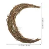 Decorative Flowers Smilax Rattan Floral Ring Moon Shaped Wreath Making Rings Christmas DIY Halloween Material Dream Catcher Hoops Advent