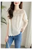 Blouses pour femmes 2024 Sumou Round Couge Top Loose Casual Crective Lace Pullover
