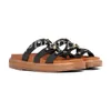 Flip flops loafer skor skjutreglage sandal sommarläder designer lyx sko glid kvinnor gladiator män sandale strand platt toffel mule solig sexig