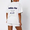 White Foxs Femmes Tees Luxury Designer Tshirt T-shirt Garques courtes High Street Necol Pullover Blouse Chemisier Couples Tracksuits Tee