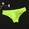 Underpants uomini sexy a bassa seta di ghiaccio seta magra elastici slip elastici comodi biancheria intima traspirante maschio mainia