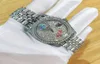 36 mm en argent Iced Out Luxury Watch Arabic Numbers Da Teju St Box Men Automatic Selfwind Sweeping Diamonds7609609