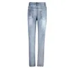 Dżinsowe dżinsy chude, rozciągnij chłopak w połowie talii drożony dżins eleganckie spodnie 2024 y2k streetwear