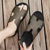 Slippels Outdoor Echte lederen sandalen Sandalen Zomer Non-slip Walking Casual Shoes Beach Men Big Size 38-48