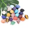 Decorative Figurines 25mm Water-Drop Shape Pendant Natural Healing Stone Crystal For Making Necklace Charm Gem Jewelry Accessory Love Gifts