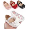 Baby Girl Shoes mignon Bowknot Toecovered Soft Pu Mary Jane Antislip Seme Sandale printemps d'été pour 0612M 240402