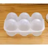 Lagringsflaskor Dammtät 6Grid Eggs Boxar med lock Håll din Freshes Clean Container Transparent Holder Home Use