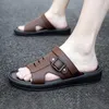 Pantofole a doppio scopo uomini sandali man manuabili spiaggia tempo libero tempo fa scorrere le scarpe estive per