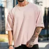 T-shirts masculins pour hommes en velours côtelé