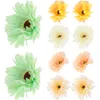 Decorative Flowers 10 Pcs Autumn Gerbera Artificial African Daisy Heads Headdress DIY Sunflower Decor Fake Crafts Silk Daisies Seaside