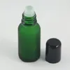 Storage Bottles Roll On Roller Bottle 20ml For Essential Oils Refillable Glass Deodorant Containers With Black Lids