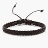 Autres bracelets Westbull Plait tissage noir brun pu cuir pu cuir mascules bracelets pulsera femmes bracelet mâle bricolage homme bijoux accessoiresl240415