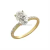 Luxury 14k gold ring Moissanite Rings Customized 14k Real Gold Wedding Rings Jewelry Women Men