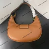 Luxury handbag New Pea Underarm Bag Made of Genuine Leather Fashionable Old Flower Crescent Elegant and Simple Style One Shoulder Handheld Women's Messenger bag