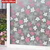 Fensteraufkleber 60x300cm Bunte Blumen Muster Selbstklebendes gefrosteter Glas Film Wohnzimmer Schlafzimmer Badezimmer Kinder Büro Pvc