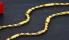 Vaste ketting hiphop kralen ketting 18k geel goud gevulde mode heren ketting link rotsstijl gepolijste sieraden6523728