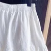 Rüschen Spitze Patchwork Baumwoll weißer Minirock hohe Taille Aline Röcke für Frauen 2024 Sommer 240408
