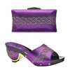 Dress Shoes And Bag Set African Sets PurpleColor Italian With Matching Bags High Quality Women To Match For Party1