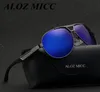 Aloz Micc Men Classic Gafas de sol Aviation Aviation HD Polarizado Conducir titanio Puente Sol A3093214936