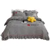 Beddengoed sets slaapkamer vierdelig bed beddenset luxe satijnen katoen geborduurd warme quilt cover modieus eenvoudige familie el
