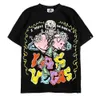 Женская футболка 2023 Warren Graphic T Roomts Skull Printed 100% хлопковая футболка для плюс размером мужчина и женщина хип-хоп Streetwear Lota Hot Sale Topsl2403