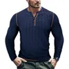 Autumn and Winter Fitness Men's Long Sleeved T-shirt Men's Breathable Henley Shirt Sports Fitness Top