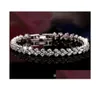 Tennis Luxury Austria Austria Shining Crystal Braccialetti da tennis autentico 925 Sterling Sier Charms