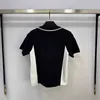 T-shirt pour femmes 24 au début du printemps Nouveau Nanyou confortable, simple, polyvalent, design minimaliste avec chaîne tricot top 3vy4
