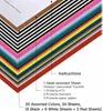 Fensteraufkleber 35pcs 30 cm 25 cm HTVRONT PU-Wärmeübertragungsblätter mehrfarbiger HTV-Eisen auf Filmen für Cricut Press T-Shirt Textiles