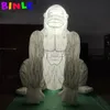 6M 20 футов высокой настраиваемой цветовой гигантской надувной гориллы со светодиодными огнями, большой надувной баллон для обезьяны для рекламного украшения